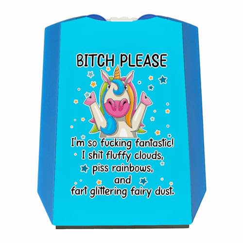 speecheese Einhorn Parkscheibe mit Spruch: Bitch Please und Einkaufswagenchips für Frauen zum Geburtstag Einhorn Parkuhr Auto Eiskratzer