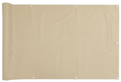 vidaXL Balkon-Sichtschutz Beige 120x400 cm Oxford-Gewebe