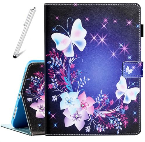 Fancity Case for iPad A16 11th/10th Generation 11 Inch/10.9 Inch, 2025 2022 | PU Leather Case with Kickstand Pencil Holder, Magnetic Cover with Smart Wake/Sleep for iPad A16 11 /10.9, Fancy Butterfly