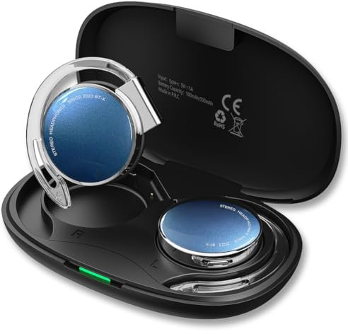 On Ear Kopfhörer Bluetooth V5.3, Open Ear Kopfhörer Kabellos Buetooth, Clip On Kopfhörer Sport Headset Bluetooth mit 4-Mikrofon, Comfort Fit Ohrhaken Ohrhörer