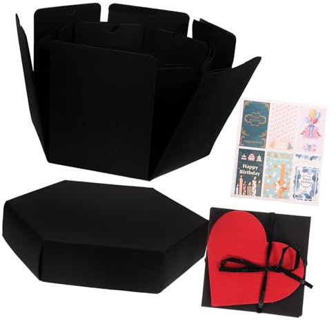 Warmhm Hexagon Fotobuch Handgefertigte Erinnerungsbox Fotogeschenkbox Mit Hochwertigem Material Diy-erinnerungsalbum Fotobehälter Für Persönliche Gestaltung