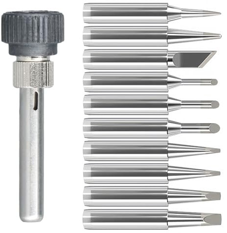 10 Pezzi Punte Saldatore, Punte Saldatore Stagno, Punte per Saldatura Set, 900M Punte per Saldatore Senza Piombo, Adatto per la Maniglia Della Piattaforma di Saldatura Della Serie 936