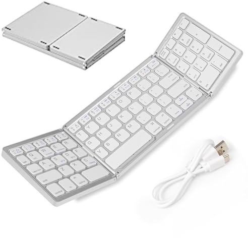 Clavier sans fil Tri-Folding - Clavier portable ultra léger pour bureau | Accessoires pour ordinateur et tablette, clavier pliable pour le confort et la mobilité