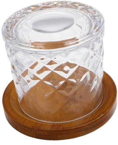 Cabilock Vaso De Whisky Giratorio De Base De Madera Vintage Transparente Para Vino y Cócteles