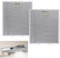 Cooker Hood Filter Replacement, 2 Pack 5-Layer Metal Grease Filter, 320x260mm Aluminum Kitchen Cooker Hood Grease Filters, Metal Grease Filter, Universal Extractor Fan Filters