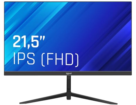 iggual – Monitor Full HD de 21,5 Pulgadas, Pantalla LED con Panel IPS, Monitor con Marco Ultra Fino 1920x1080 (FHD), 120 Hz y Tiempo de Respuesta de 1ms, Conexión VGA Estándar y HDMI 1.4 (ML21S)