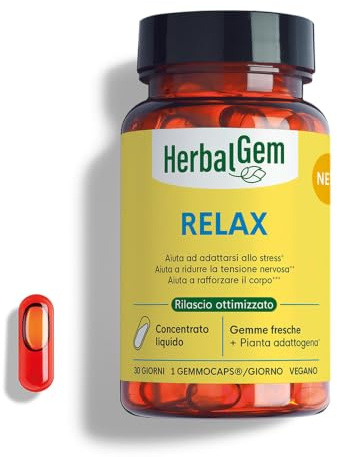 HERBALGEM – GEMMOCAPS STRESS-PROTECT RELAX – Tensión nerviosa – 30 cápsulas