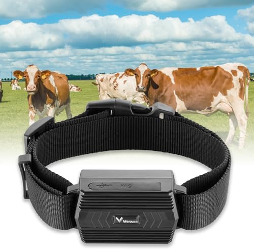 4G GPS Tracker Tier mit Halsband, 3000mAh Wasserdicht Rinder Schaf GPS-Tracker Weiden Anti Verloren GPS Tracking Geräte