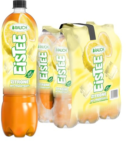 RAUCH Eistee Zitrone | Belebender Zitronen Geschmack | 6x 1,25l Flasche