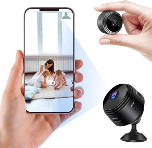Générique Telecamera WiFi 1080P HD di Sorveglianza interna/esterna senza fili, telecamera di sorveglianza portatile con visione notturna IR, rilevamento del movimento
