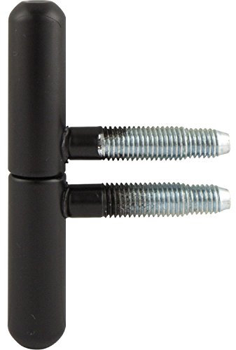 Gedotec Charniere de Porte et Meuble - Pour Porte en Bois et Métal de Meuble, Portail, Volet, Fenêtre - Type SFS avec Tige à Visser de 40 mm - Charge 28 kg - Acier Noir Mat - 1 Pièce