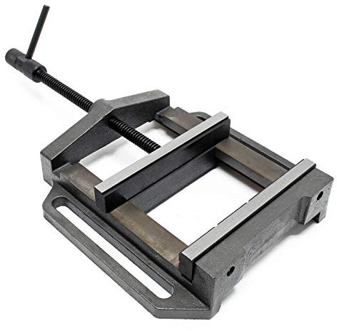 Wiltec Maschinenschraubstock 200 mm Backenbreite, Schraubstock für Werkstatt, Bohrmaschinenschraubstock als Spannwerkzeug