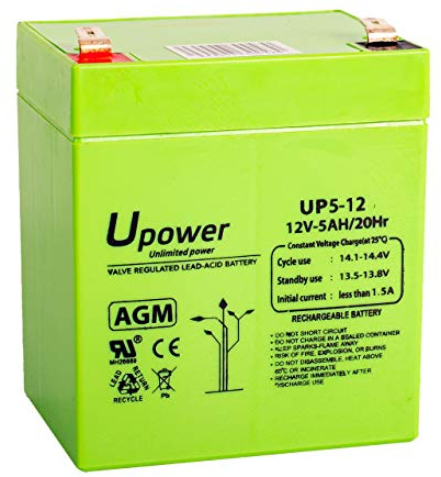 AGM 5Ah blybatteri 12 V