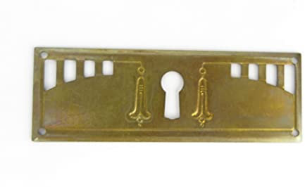 Clever-Deko Fitting Brass Key Rosette Keyhole Rosette Cabinet Drawer Cupboard Door Antique Style Door Fitting