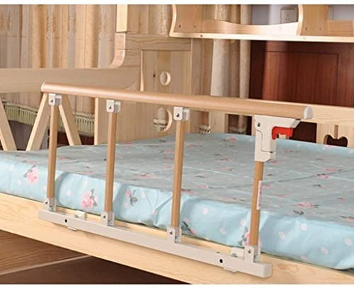 Handlauf für Senioren, Gelb, Holzmaserung, Aluminiumlegierung, Bettseitengitter, Ein-Klick-Klappgriff für ältere Menschen, Geländer für die meisten Erwachsenenkinderbetten (Color : D, Size : 95x40cm