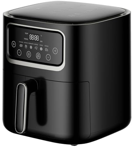 COYOUCO Freidora Aire 8L 1400W Antiadherente 9 Programas Preestablecidos - Cocción Sin Aceite - Temporizador Y Temperatura 60 Minutos - Cestas Aptas para Lavavajillas