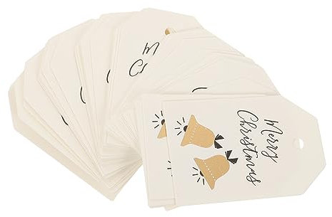 Amosfun 200stücke Merry Christmas Hanging Tags Kreative Etiketten Für Weihnachtskarten Geschenkverpackung Xmas Dekoration Für Bastelprojekte Und Grußkarten