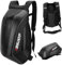Pissente Motorrad-Rucksack, Kohlefaser-Motorrad-Rucksack, Aufbewahrungstasche, Wasserdichter Laptop-Rucksack, Gepäcktasche, Motorrad-Zubehör, Laptop-Taschen für Herren (weißes Etikett)