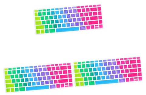 Gadpiparty 3 Stück Laptop Tastaturfolie Laptop Tastatur Schutzhülle Silikon Tastatur Schutzhülle Bunte Tastatur Schutzhülle Tastatur Schutzfolie Tastaturschutz Für 14 Bf Laptop Tastatur