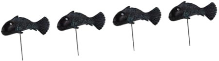 Kisangel 4stücke Resin Fisch Gartenstecker Handgefertigte Gartenfigur Aus Langlebigem Harz Für Garten Und Teich Dekorative Fische Für Lebendige Gartengestaltung