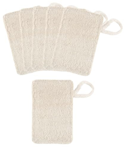 6Pcs Kitchen Loofah Sponge Organic Dishwashing Sponge | Biodegradable, Natural Fiber, Heavy Duty, Compostable