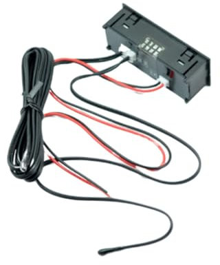 SOLUSTRE Digitales Doppelthermometer Für Innen Und Außen Mit Uhr Und Absaugung Geeignet Für Aquarien Klimaanlagen Und Fahrzeuge Installieren