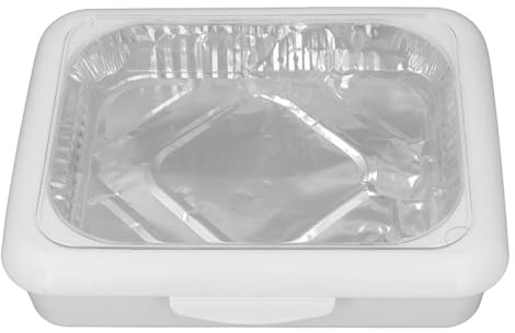 Goshyda Set Porta Vassoi in Alluminio, Contenitori per Alimenti in Alluminio, Porta-alimenti Isolato, Leggero e Portatile, Porta-vassoi in Alluminio, con Coperchio, per Feste in