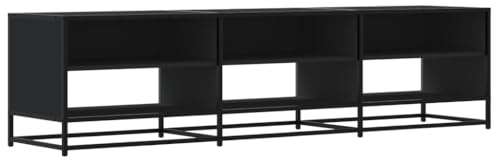 vidaXL TV Cabinet, TV Unit for Living Room, TV Stand with Storage, Entertainment Centre, Media Cabinet, Modern Style, Black Engineered Wood