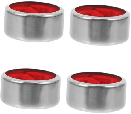 MAGICLULU 4pcs Stainless Steel Wine Bottle Drip Collar Rings Anti-Overflow Wine Drip Stopper Suitable for Home and Bar Use