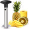 Ananasschneider Ananasentkerner Ananas Entkerner Schneider - Ananasschäler Edelstahl Core Entferner Werkzeug für einfaches Entfernen des Kerns, Schwarz
