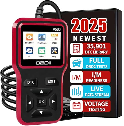 OBD2-skanner diagnostiskt verktyg – kontrollera motorns ljuskodskanner verktyg med återställning, DTC, dataström, I/M beredskap, bil och lastbil skanningsverktyg för alla fordon sedan 1996, escaner