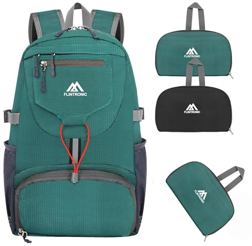 flintronic Zaino Pieghevole Ultraleggero, Portatile Borsa Sportiva Da Esterno, Impermeabile Zaino Da Trekking, Multitasche Borsa Da Ciclismo, per Trekking Viaggio Alpinismo Sport All'aperto