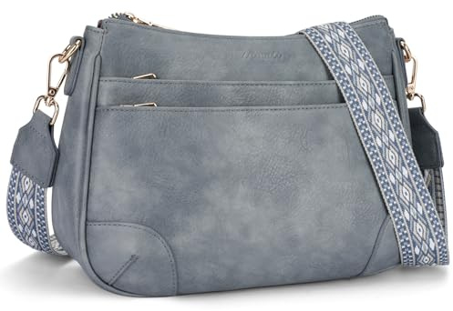 VIMUTI Umhängetasche Damen Handtasche Mittelgroß Veganes Leder Crossbody Bag Damen mit Vielen Fächern Leicht Tasche Damenhandtasche mit Verstellbar Breitem Schultergurt