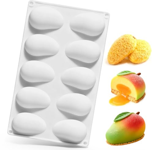 Silikonform, citronform, silikon, cedric grolet, former, 15 hål, 3D, citroner, silikonformar för gör-det-själv, brownies, tårta, mousse, pannor, desserter, pudding (hjärta (mango)