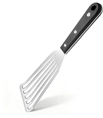 Ztolbriy ® Fish Slice Stainless Steel Spatula Metal Turner with ABS Solid Handle 11 Inch Slotted Spatula for Non Stick Pans BBQ Shovel Professional Egg Flipper Kitchen Cooking Flipping Frying Grilling