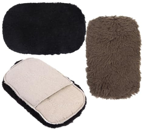 WRITWAA Cirage Chaussures Cuir 3 Pièces Chiffons Polissage Épais Nettoyage Protection Paquet Vestes Kit Entretien 7.5X4.7X0.8 Pouces Couleur Aléatoire