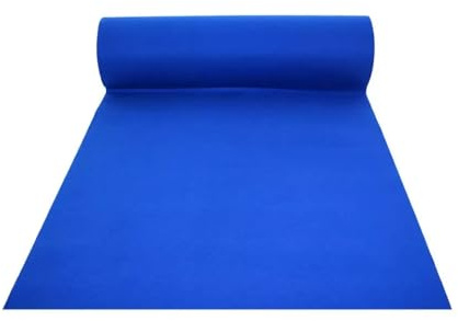 Passatoia Blu Antiscivolo da Cerimonia, Tappeto Runner Matrimoni, Chiesa, Eventi e Fiere, Ricevimenti, Allestimenti e Sfilate, Moquette Tessuto Resistente, Facile da Posare, Larghezza da 1 o 2 metri