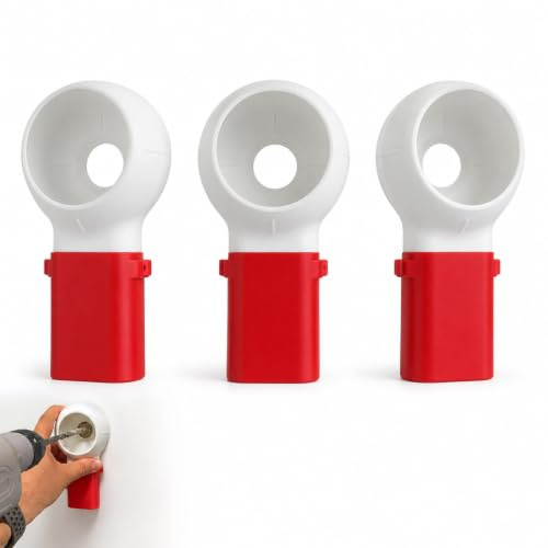 3-Piece Drill Dust Collector, Dust Catcher for Drill and Hole Saw Dust Collector Attachment for Wall Drilling Dust Prevention and Woodworking