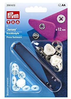Prym 390613 Nähfrei-Druckknopf Jersey Annähoptik VA 12 mm schwarz