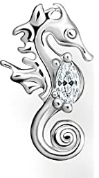 Thomas Sabo Enkel örhänge, piercing med sjöhäst-design i silver av Sterlingsilver med cirkonia i färgen silver, H2236-051-14
