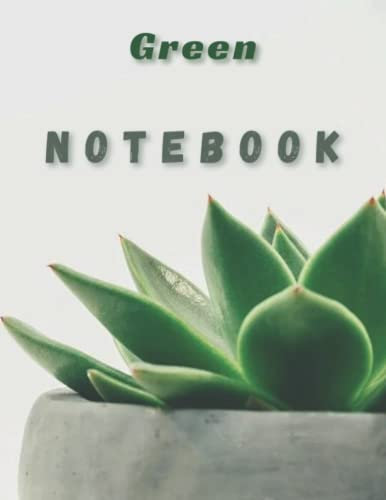 Notebook vase plant: Green notebook 8.5 x 11 Motivational Notebook/Journal, 120 Pages, Grean plant.