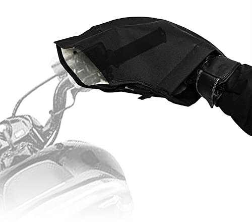 Lenkerhandschuhe Motorrad Lenkerstulpen Winter Lenker Handschuhe Universal Motorradlenker Stulpen Handwärmer Reflektierend Handschuhe Dick Plüsch Lenkermuffen Wasserdicht Gloves Fahrrad Scooter