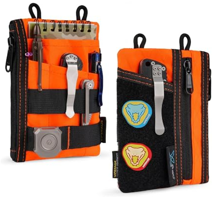 VIPERADE VE16 EDC Bag Small EDC Organizer Tool Bag con 7 Bolsillos, Organizador EDC para Hombres, Pequeño Organizador Multiherramienta con área de Cierre de Parche