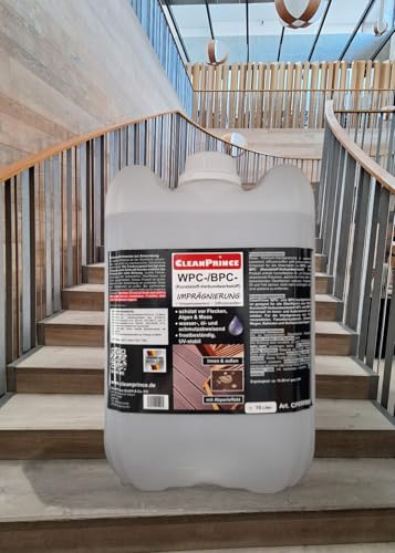 Cleanprince WPC/BPC Imprägnierung 10 Liter transparent farblos | Kunststoffverbundwerkstoff Terrassen Böden Dielen Schutz Imprägniermittel Schutzschild Versiegelung Schutzsiegel