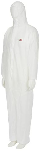 3M 4500 Schutzkleidung Typ CE, I cat, Polypropylen 45 g / m2, Weiß, Größe XL (Packung mit 2)
