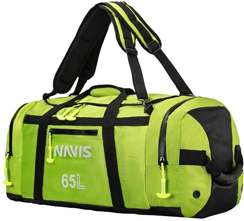 Sailing Duffel – High-Capacity Waterproof Dry Bag for Watersports and Fishing（Acid Lime,65L