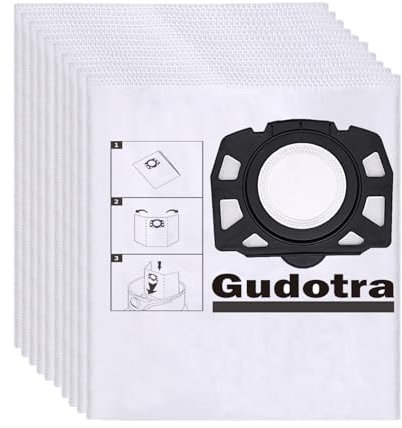 Gudotra - Bolsa de aspiradora para Karcher WD3 WD2 Plus KFI 357 WD3S SE4001 SE4002 KWD1 KWD2 KWD3 2.863-314.0 (10 unidades)