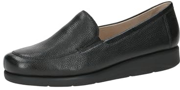 Caprice Chaussures à Enfiler Femme en Cuir Élégantes, Noir (Black Nappa), 39 EU
