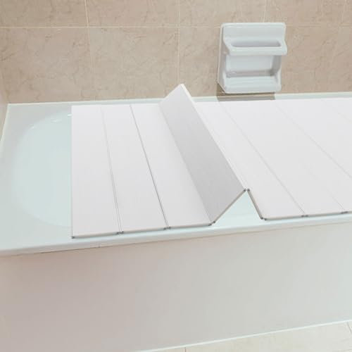 Badewannenabdeckung,75x170cm Faltbare Badewannenablage Weiß Dämmplatte Badewannenablage Badezimmer SPA Badewannenbretter