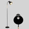 Amdelne Lámpara de Pie de Metal Negro, E27 max. 60W Lampara de Pie LED Vintage, Al.159 cm Lampara de Pie Lectura con Brazo Flexible para Salon, Dormitorio, Estudio, Comedor y Oficina, Sin Bombilla